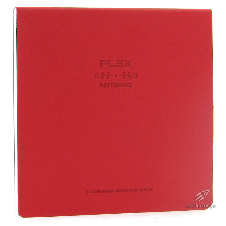 Gipta Flex Notepad Bloknot 16X16cm 100 Yaprak Noktali Kirmizi