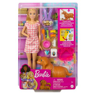 Barbie Hck75 Barbie Ve Yeni Doğan Köpekler Oyun Seti