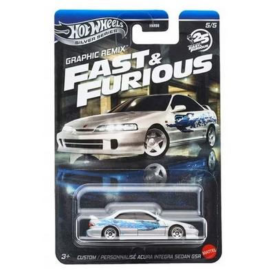 Hot Wheels Silver Fast & Furious Jby45 Custom / Personnalise Acura Integra Sedan Gsr