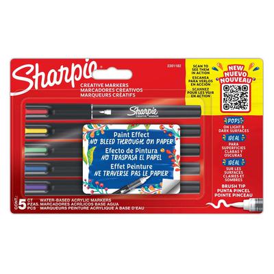 Sharpie Akrilik Marker 5'Li Set Fırça Uçlu