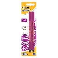 Bic Evolution Miss Siyah Lata Kurşun Kalem Hb 4'Lü Paket