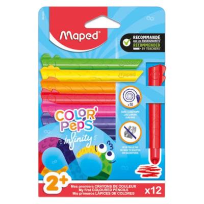 Maped Color Pep's 864600 Jumbo Bitmeyen Kuru Boya 12'Li İnfinity