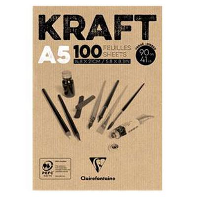 Clairefontaine Kraft Resim Blok 90Gr A5 100 Yaprak