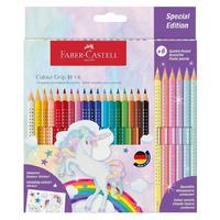 Faber-Castell Grip Special Edition Kuru Boya Karton Kutu Tam Boy 24 Renk Unicorn