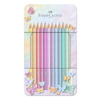 Faber-Castell Kuru Boya 12 Renk Metal Kutuda Tam Boy Pastel Renkler