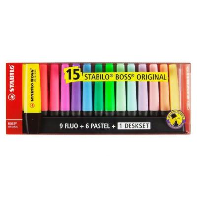 Stabilo Boss Original Fosforlu Kalem 15'Li Masaüstü Set