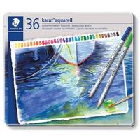 Staedtler Karat Aquarell Sulu Kuru Boya Metal Kutu 36 Renk