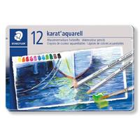 Staedtler Karat Aquarell Sulu Kuru Boya Metal Kutu 12 Renk
