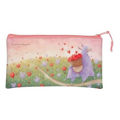 Bruno Visconti Kalem Çantası Lavander Llamas Hearts