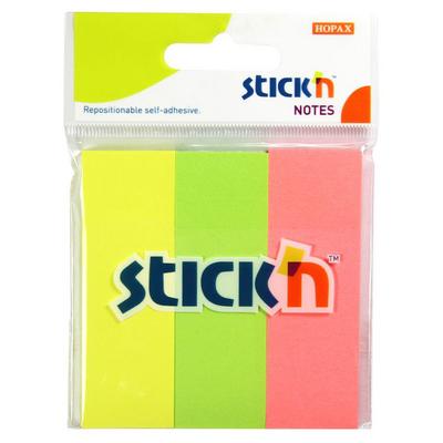 Hopax Stıck'n Yapışkanlı Index 76X25mm 3'Lü Paket Neon Karışık