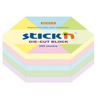 Hopax Stıck'n 21826 Yapışkanlı Altıgen Blok Pastel 250 Yaprak