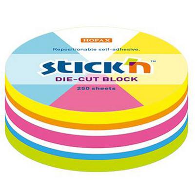 Hopax Stıck'n 21830 Yapışkanlı Yuvarlak Blok Neon 250 Yaprak