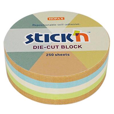 Hopax Stıck'n 21831 Yapışkanlı Yuvarlak Blok Kraft 250 Yaprak