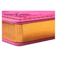 Victoria's Journals Old Book Defter 14X20 Çizgili Pembe