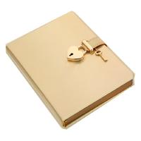 Victoria's Journals Hush Hush Kilitli Defter Kutulu 13X18 Çizgili Metalik Altın