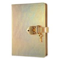 Victoria's Journals Hush Hush Kilitli Defter Kutulu 13X18 Çizgili Metalik Altın