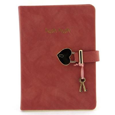 Victoria's Journals Hush Hush Kilitli Defter 13X18 Çizgili Yumuşak Yüzey Şeftali