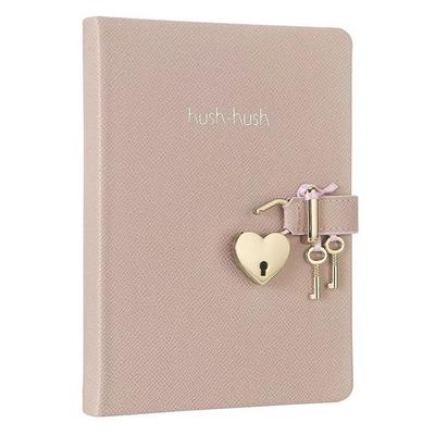 Victoria's Journals Hush Hush Kilitli Defter 13X18 Çizgili Şeftali