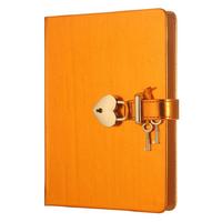 Victoria's Journals Hush Hush Kilitli Defter Kutulu 13X18 Çizgisiz Metalik Turuncu