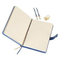Victoria's Journals Hush Hush Kilitli Defter Kutulu 13X18 Çizgisiz Metalik Mavi