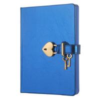 Victoria's Journals Hush Hush Kilitli Defter Kutulu 13X18 Çizgisiz Metalik Mavi