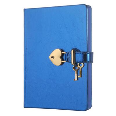 Victoria's Journals Hush Hush Kilitli Defter Kutulu 13X18 Çizgisiz Metalik Mavi