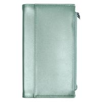 Victoria's Journals Zipco Soft Cover Defter 9,6X16,6 Çizgili Metalik Yeşil