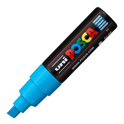 Uni Posca Su Bazlı Poster Markörü Pc-8K 8,0Mm Kesik Uçlu Turkuaz