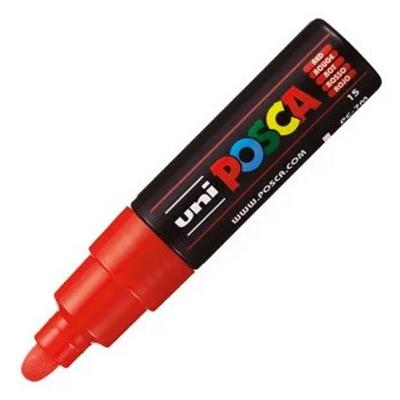 Uni Posca Su Bazlı Poster Markörü Pc-7M 4,5-5,5M Yuvarlak Uçlu Kırmızı