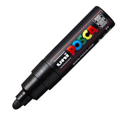 Uni Posca Su Bazlı Poster Markörü Pc-7M 4,5-5,5M Yuvarlak Uçlu Siyah