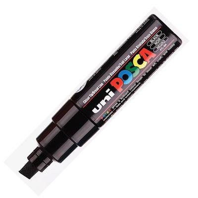 Uni Posca Su Bazlı Poster Markörü Pc-8K 8,0Mm Kesik Uçlu Siyah
