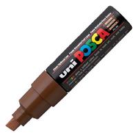 Uni Posca Su Bazlı Poster Markörü Pc-8K 8,0Mm Kesik Uçlu Kahverengi