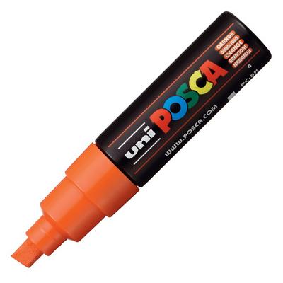 Uni Posca Su Bazlı Poster Markörü Pc-8K 8,0Mm Kesik Uçlu Turuncu