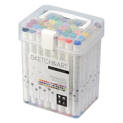 Bruno Visconti Sketch&Art Çift Taraflı Marker Kalem Seti 48'Li