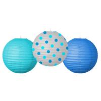 Süs Kağıt Fener Seti 3'Lü Mavi
