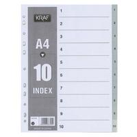 Kraf Plastik Seperatör 1-10 Rakam