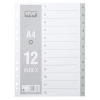 Kraf Plastik Seperatör 1-12 Rakam