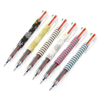 Aihao Ah-147A Tükenmez Kalem 4 Renk Tek Kalemde