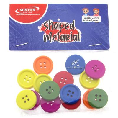 Ahşap Renkli Düğme 2Cm 15'Li