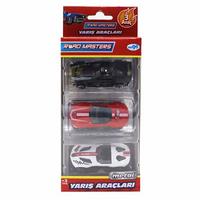 Mega Ls80-3 Metal Yarış Araçları 3 Lü Set