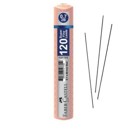 Faber-Castell 120'Li Kalem Ucu Super Fine Min 60Mm 2B 0,7 Pastel Turuncu Tüp