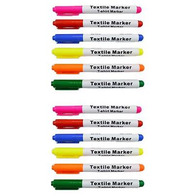 Xlnlu T-Shirt Tekstil Kumaş Kalemi 12'Li Karışık Set