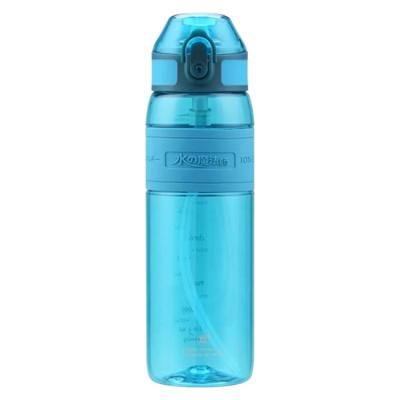 Uzspace 4106 Silikon Gövde Tritan Pipetli Matara 700Ml Deep Sea Blue