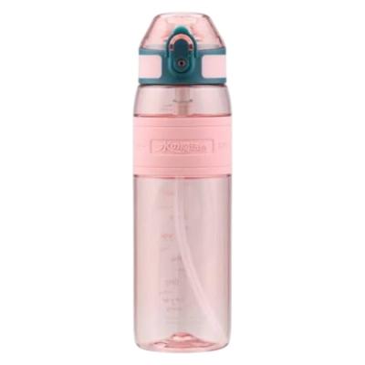 Uzspace 4106 Silikon Gövde Tritan Pipetli Matara 700Ml Glow Pink