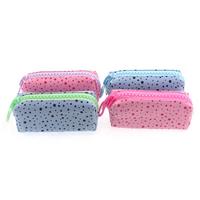 Unicus 921 Big Zip Puantiyeli Keten Kalem Çantası