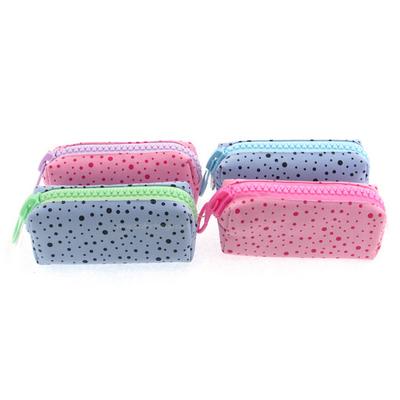 Unicus 921 Big Zip Puantiyeli Keten Kalem Çantası