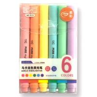 Maxx Pure 919 Fosforlu Kalem Seti Pastel Renkler 6'Lı Set