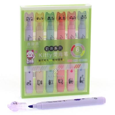 Maxx Ch-519 Mini Fosforlu Kalem Seti 6'Lı Set Kitty
