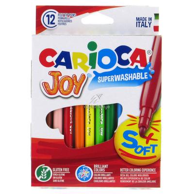 Carioca Joy Süper Yıkanabilir Soft Keçeli Boya Kalemi 12 Renk