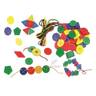 King Kids Gb 7210 Eğitici Geometrik Düğmeler 96 Parça